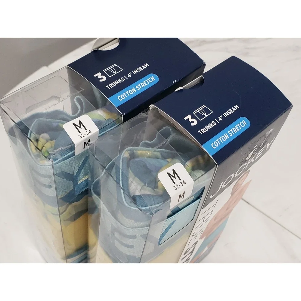 6 PAIR - 3-pack NEW Jockey‎ True Style Cotton Stretch BOXER BRIEF Size MEDIUM
